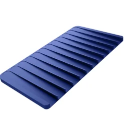 Self-Draining Silicone Dish Drying Mat or Trivet for Kitchen Counter in Dark Blue