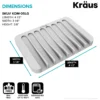 Self-Draining Silicone Soap Dish / Sponge Holder for Bathroom or Kitchen Counter in Light Grey