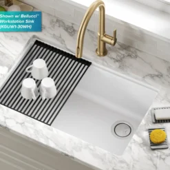 Self-Draining Silicone Soap Dish / Sponge Holder for Bathroom or Kitchen Counter in Light Grey