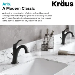 Single Handle Basin Bathroom Faucet with Lift Rod Drain and Deck Plate in Matte Black (2-Pack)