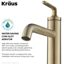 Single Handle Basin Bathroom Faucet with Lift Rod Drain in Brushed Gold (2-Pack)