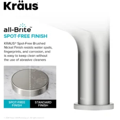 Single Handle Bathroom Faucet in Spot-Free Brushed Nickel with Pop Up Drain and Supply Lines