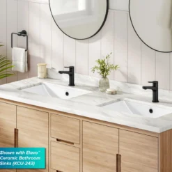 Single Handle Bathroom Faucet in Matte Black with Pop Up Drain and Supply Lines