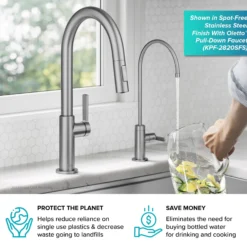 Single Handle Drinking Water Filter Faucet for Reverse Osmosis or Water Filtration System in Brushed Brass
