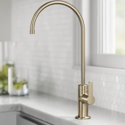Single Handle Drinking Water Filter Faucet for Reverse Osmosis or Water Filtration System in Spot-Free Antique Champagne Bronze