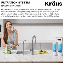 Single Handle Drinking Water Filter Faucet for Reverse Osmosis or Water Filtration System in Spot-Free Stainless Steel