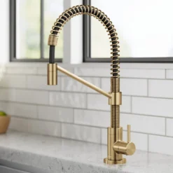 Single Handle Drinking Water Filter Faucet for Reverse Osmosis or Water Filtration System in Brushed Brass