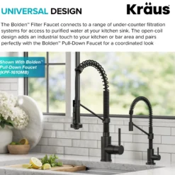 Single Handle Drinking Water Filter Faucet for Reverse Osmosis or Water Filtration System in Matte Black