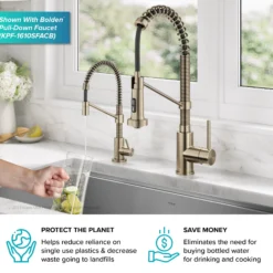 Single Handle Drinking Water Filter Faucet for Reverse Osmosis or Water Filtration System in Spot-Free Antique Champagne Bronze