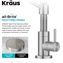 Single Handle Drinking Water Filter Faucet for Reverse Osmosis or Water Filtration System in Spot-Free Stainless Steel