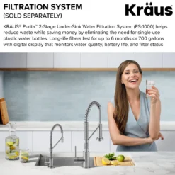 Single Handle Drinking Water Filter Faucet for Reverse Osmosis or Water Filtration System in Spot-Free Stainless Steel