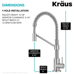 Single Handle Drinking Water Filter Faucet for Reverse Osmosis or Water Filtration System in Spot-Free Stainless Steel