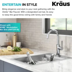Single Handle Kitchen Bar Faucet in Chrome
