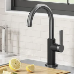 Single Handle Kitchen Bar Faucet in Matte Black / Spot Free Black Stainless Steel