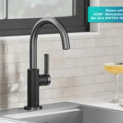 Single Handle Kitchen Bar Faucet in Matte Black / Spot Free Black Stainless Steel