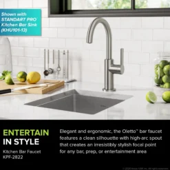 Single Handle Kitchen Bar Faucet in Spot Free Stainless Steel
