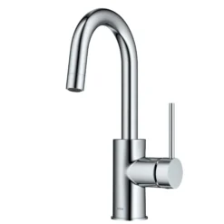 Single Handle Kitchen Bar Faucet with QuickDock Top Mount Installation Assembly in Chrome
