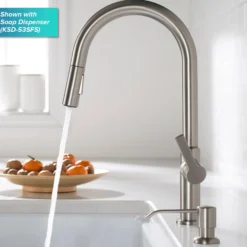 Single Handle Pull Down Kitchen Faucet in Spot Free Stainless Steel