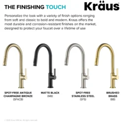 Single Handle Pull Down Kitchen Faucet in Spot Free Stainless Steel