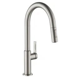 Single Handle Pull Down Kitchen Faucet in Spot Free Stainless Steel