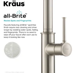 Single Handle Pull Down Kitchen Faucet with Deck Plate and Soap Dispenser in all-Brite Spot Free Stainless Steel