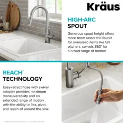 Single Handle Pull Down Kitchen Faucet with QuickDock Top Mount Installation Assembly in Chrome