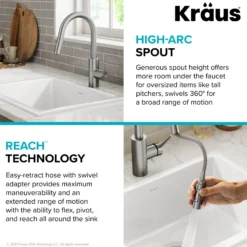 Single Handle Pull Down Kitchen Faucet with QuickDock Top Mount Installation Assembly in Spot Free Stainless Steel