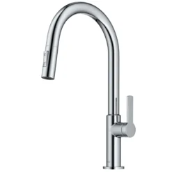 Single Handle Pull Down Kitchen Faucet in Chrome