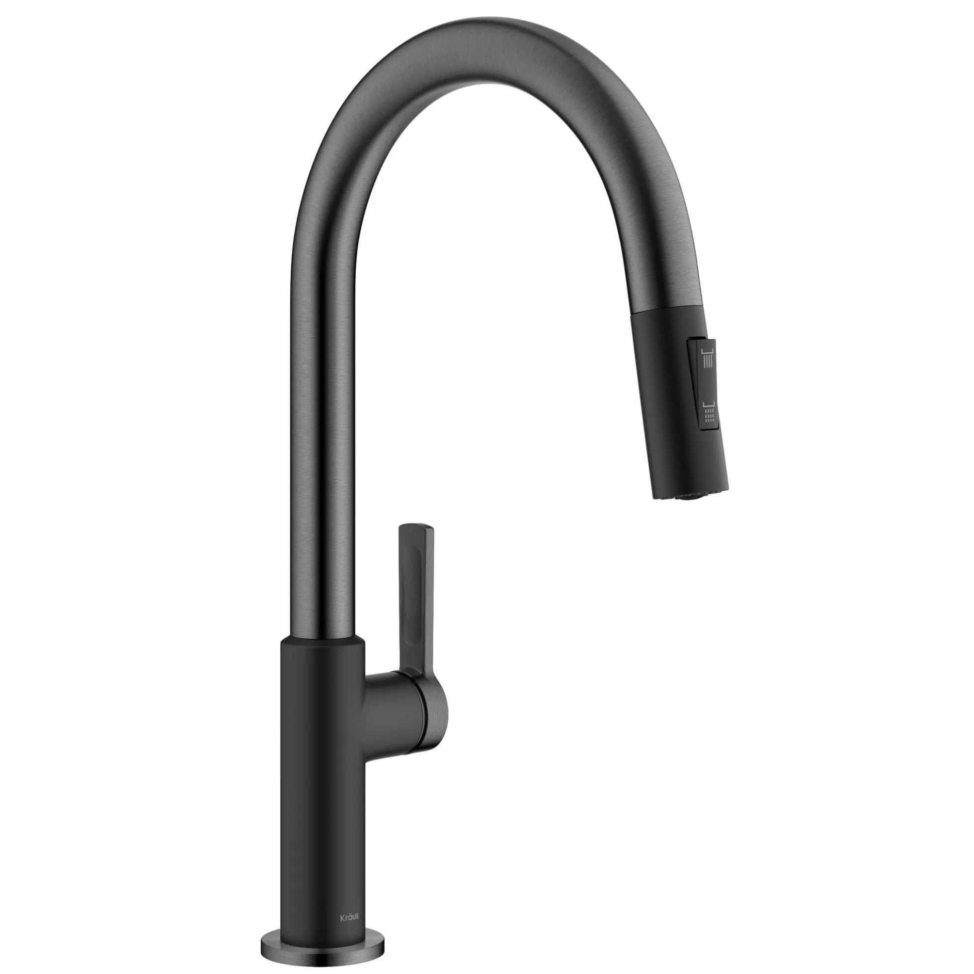 Single Handle Pull Down Kitchen Faucet in Matte Black / Spot Free Black Stainless Steel