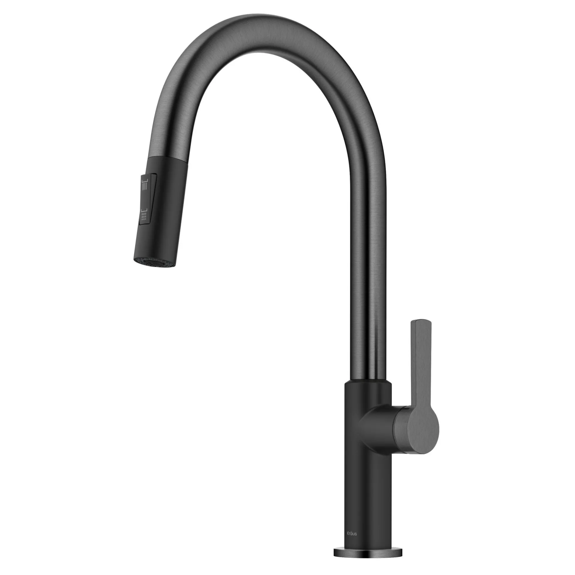 Single Handle Pull Down Kitchen Faucet in Matte Black / Spot Free Black Stainless Steel