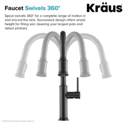 Single Handle Pull-Down Kitchen Faucet in Oil Rubbed Bronze