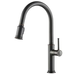 Single Handle Pull-Down Kitchen Faucet in Oil Rubbed Bronze