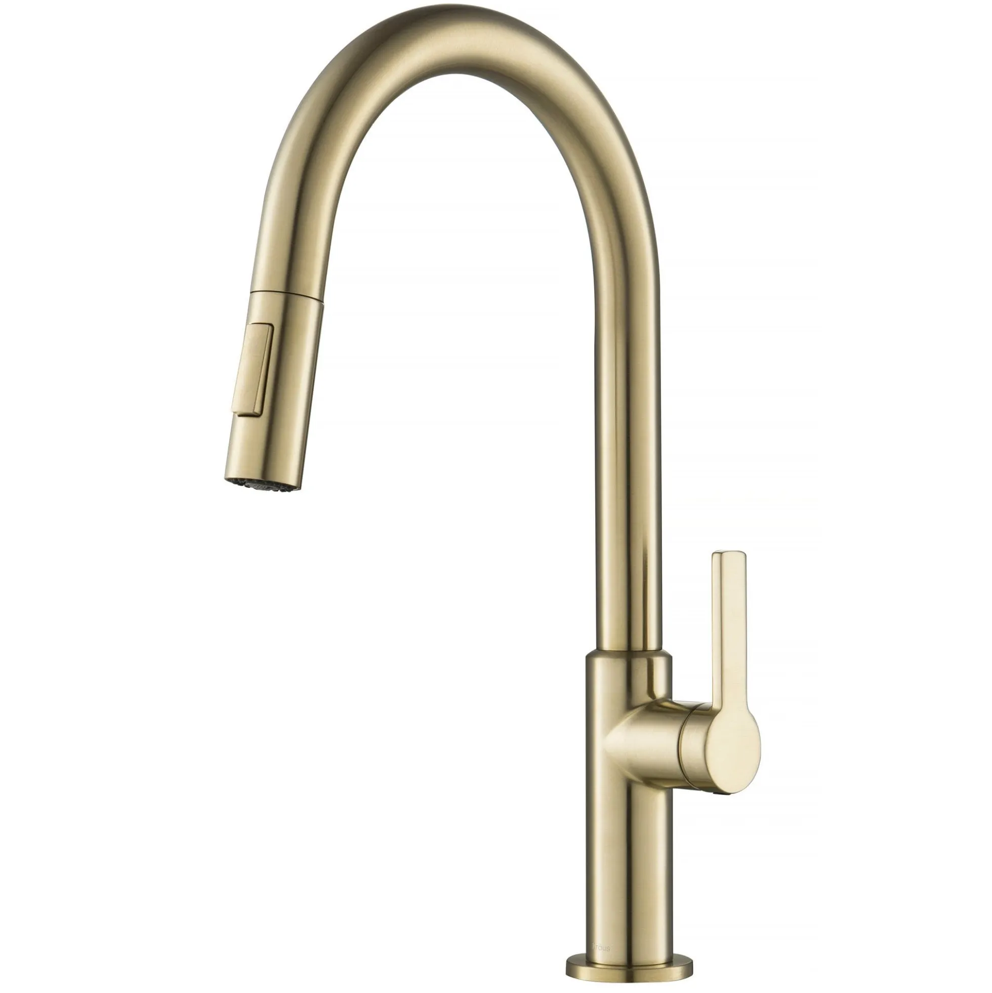 Single Handle Pull Down Kitchen Faucet in Spot Free Antique Champagne Bronze