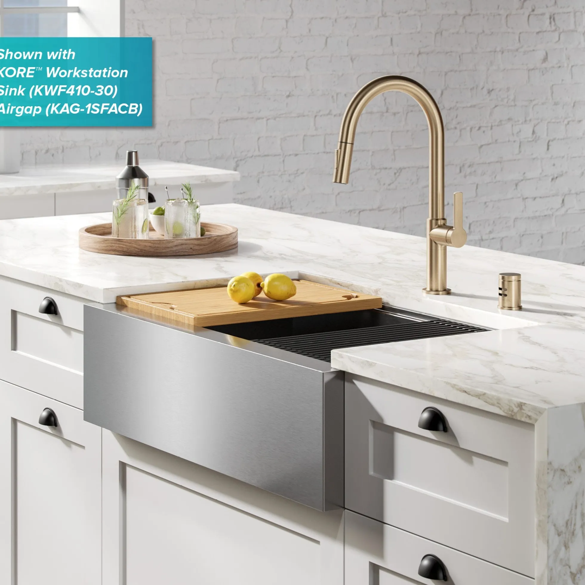 Single Handle Pull Down Kitchen Faucet in Spot Free Antique Champagne Bronze