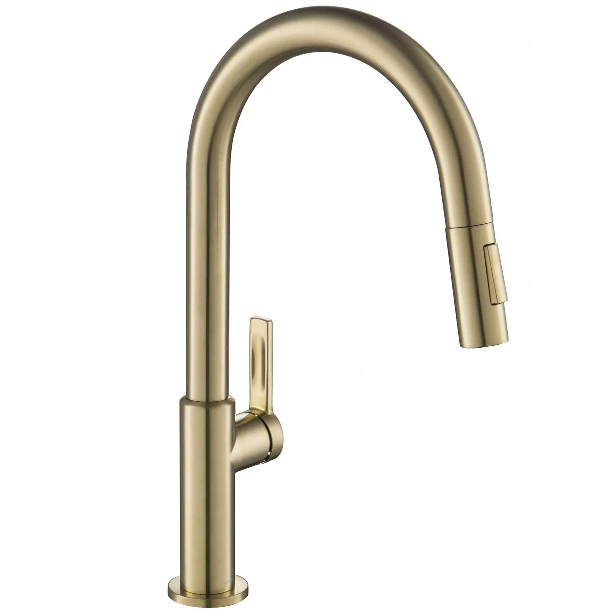 Single Handle Pull Down Kitchen Faucet in Spot Free Antique Champagne Bronze