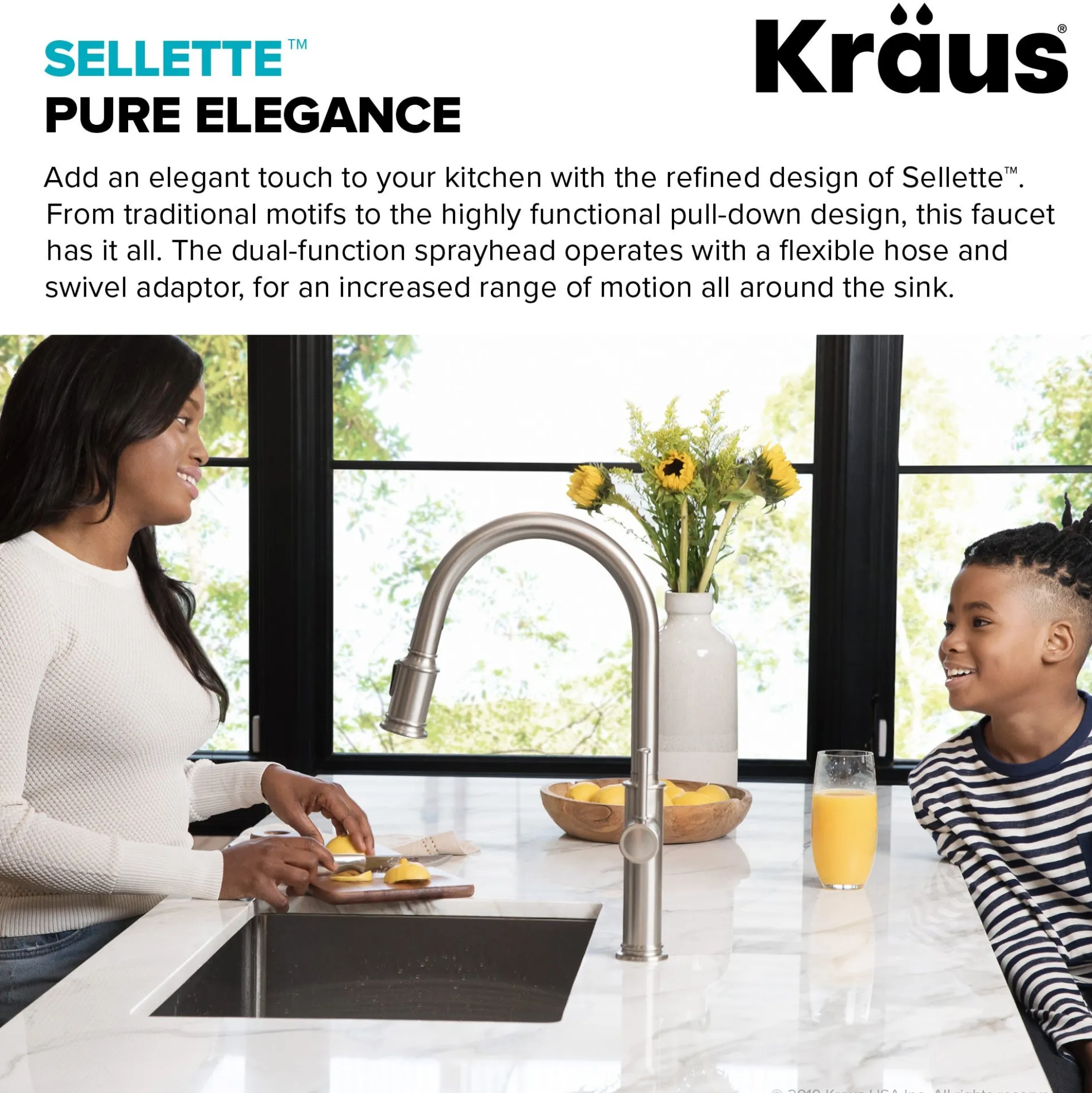 Single Handle Pull-Down Kitchen Faucet in Spot Free Stainless Steel