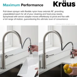 Single Handle Pull-Down Kitchen Faucet in Spot Free Stainless Steel