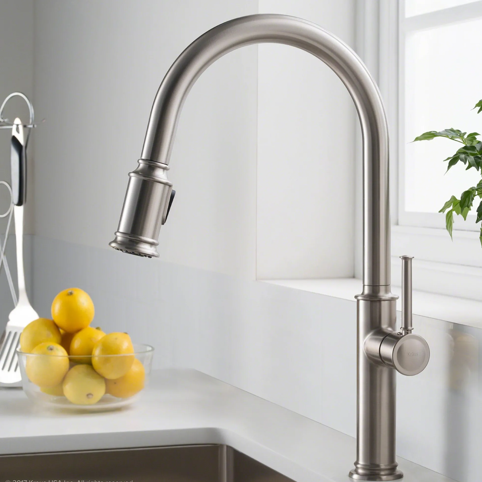 Single Handle Pull-Down Kitchen Faucet in Spot Free Stainless Steel