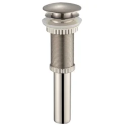 Single Handle Vessel Bathroom Faucet with Pop-Up Drain in Satin Nickel