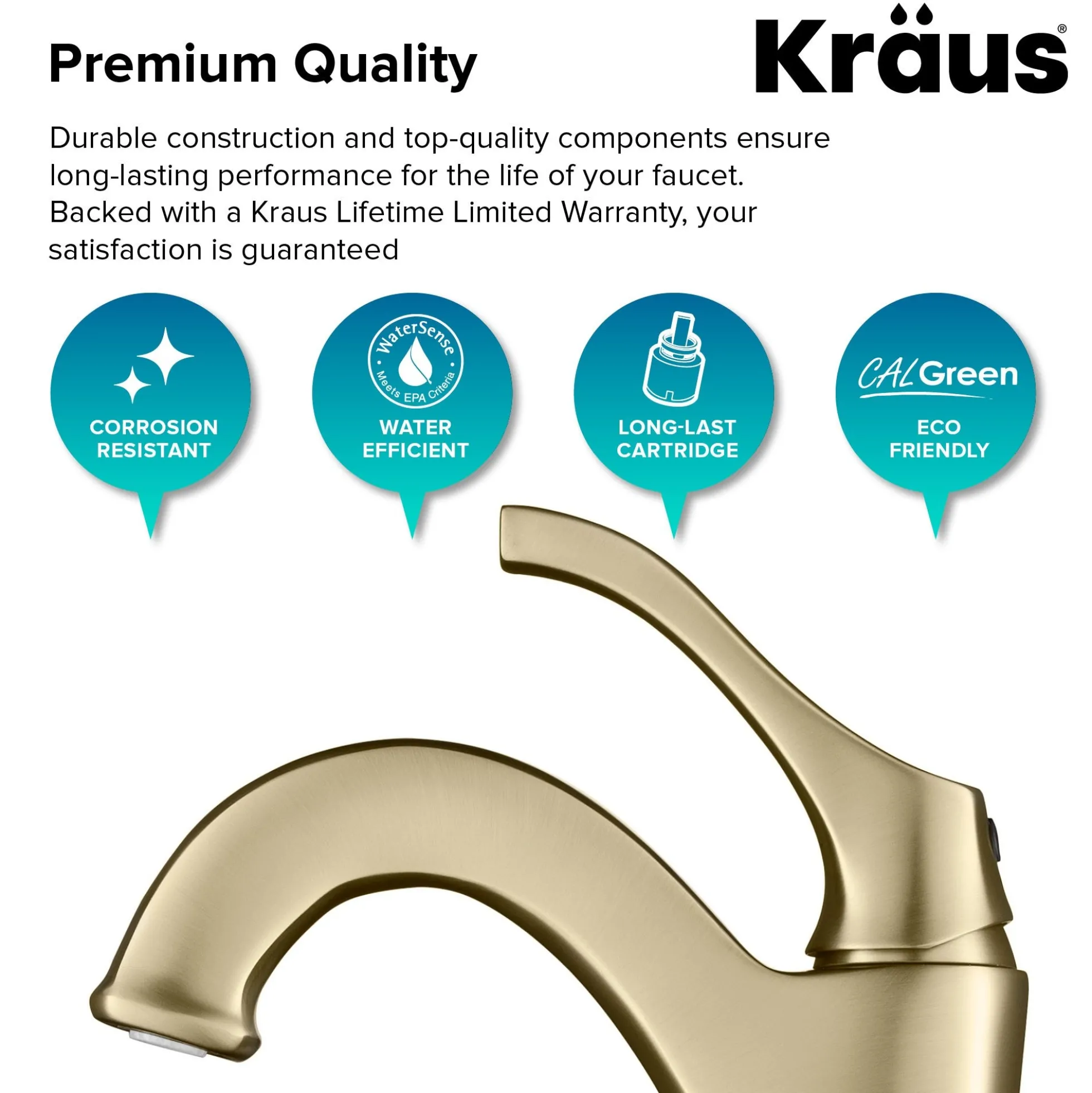 Single Handle Vessel Bathroom Faucet with Pop-Up Drain in Brushed Gold (2-Pack)
