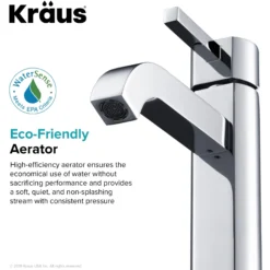 Single Handle Vessel Bathroom Faucet in Chrome