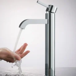 Single Handle Vessel Bathroom Faucet in Chrome