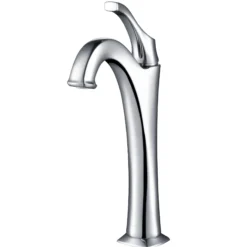 Single Handle Vessel Bathroom Faucet with Pop-Up Drain in Chrome