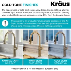 Single Handle Vessel Bathroom Faucet with Pop-Up Drain in Brushed Gold