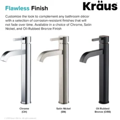Single Handle Vessel Bathroom Faucet in Oil Rubbed Bronze