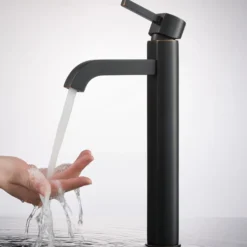 Single Handle Vessel Bathroom Faucet in Oil Rubbed Bronze