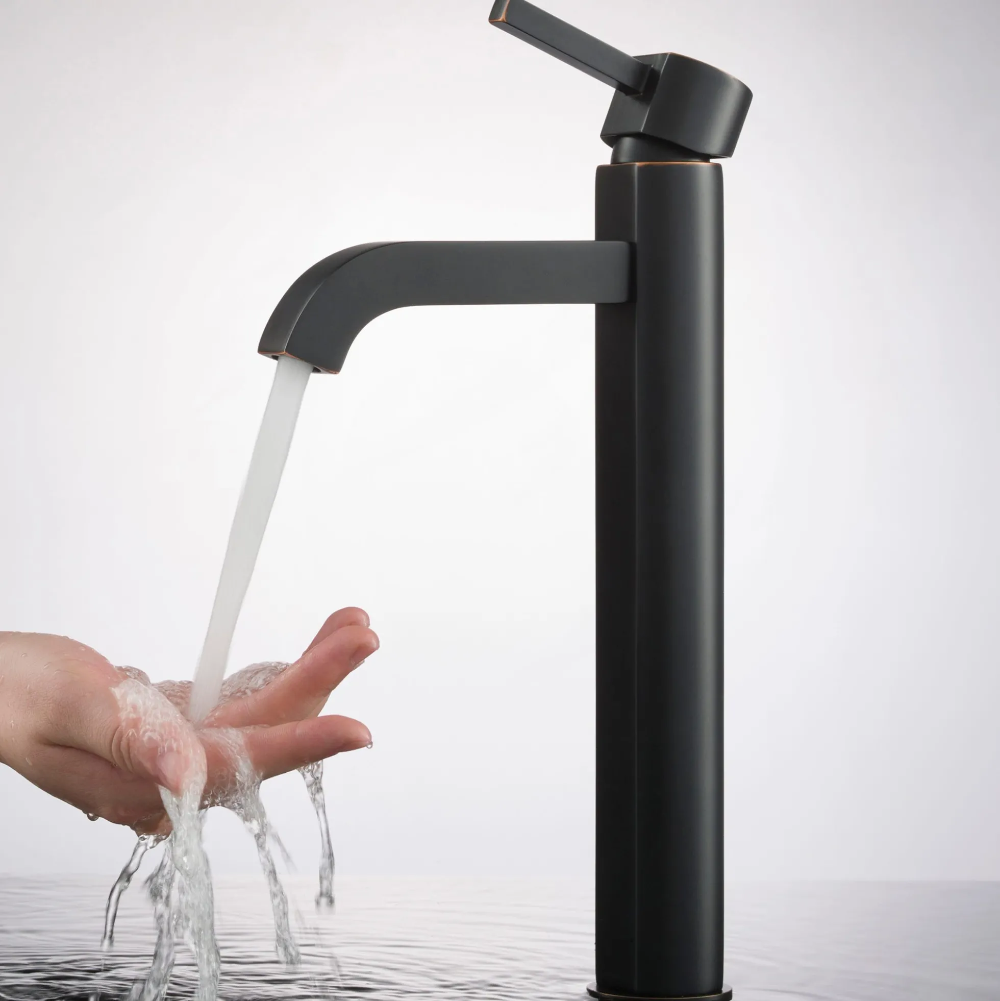 Single Handle Vessel Bathroom Faucet in Oil Rubbed Bronze