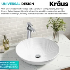 Single Handle Vessel Bathroom Faucet in Spot-Free Brushed Nickel with Pop Up Drain and Supply Lines