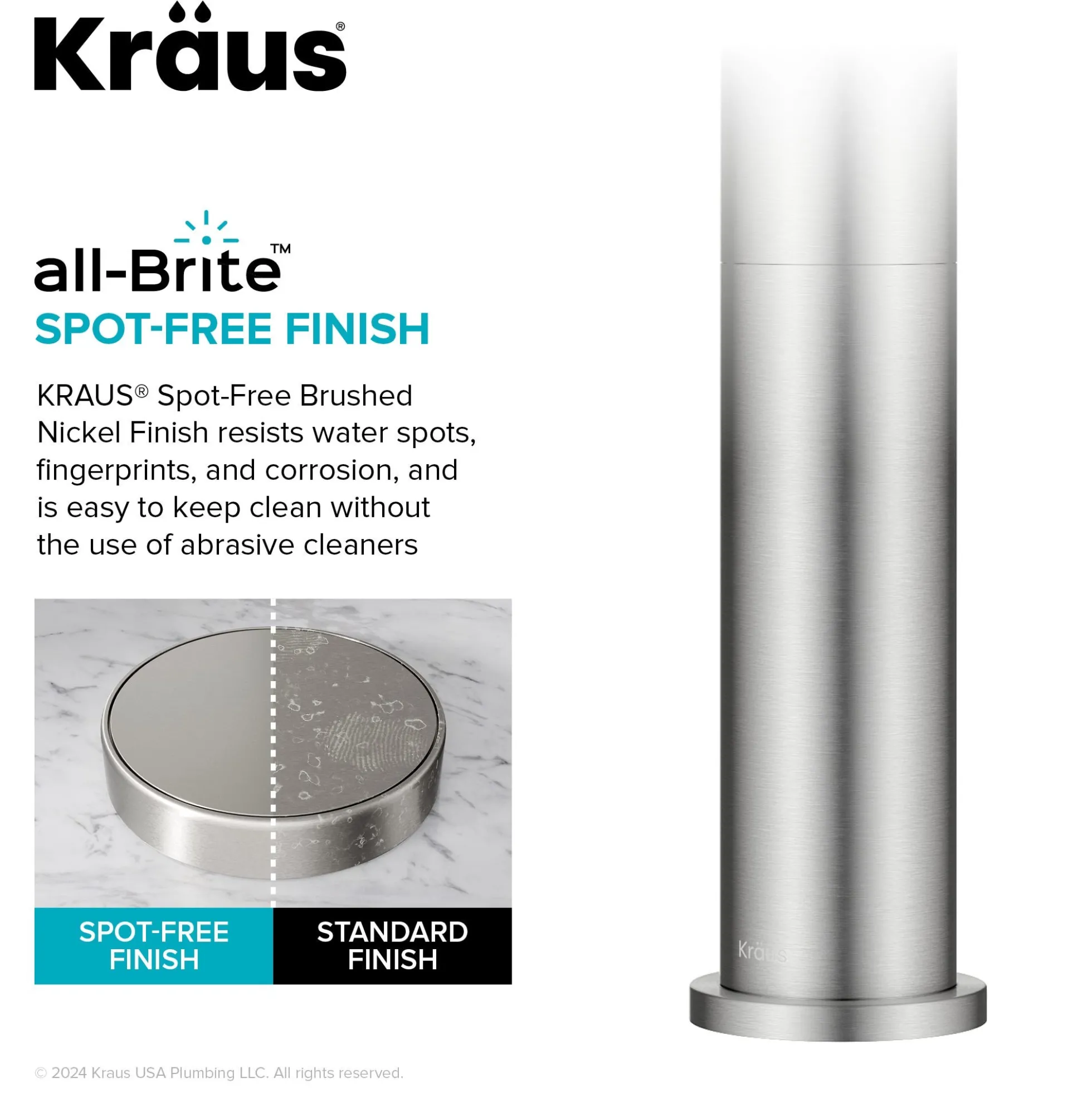 Single Handle Vessel Bathroom Faucet in Spot-Free Brushed Nickel with Pop Up Drain and Supply Lines