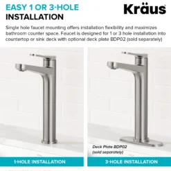 Single Handle Vessel Bathroom Faucet in Spot-Free Brushed Brass with Pop Up Drain and Supply Lines